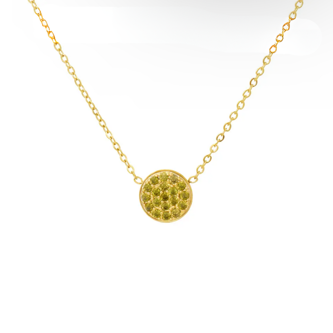 Birthstone Pavé Pendant August Peridot