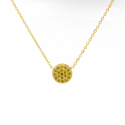 Birthstone Pavé Pendant August Peridot
