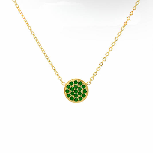 Birthstone Sphere Pendant May Emerald