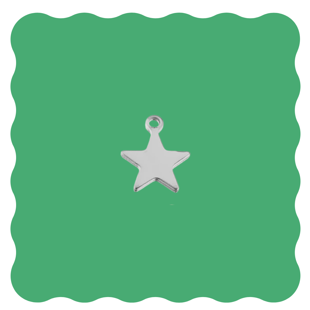 Silvery Star Charm