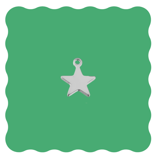 Silvery Star Charm