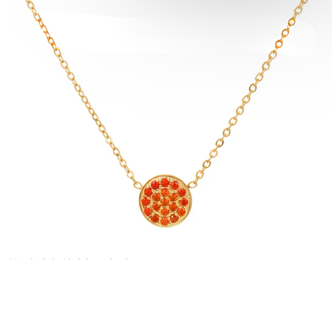 Birthstone Sphere Pendant January Garnet