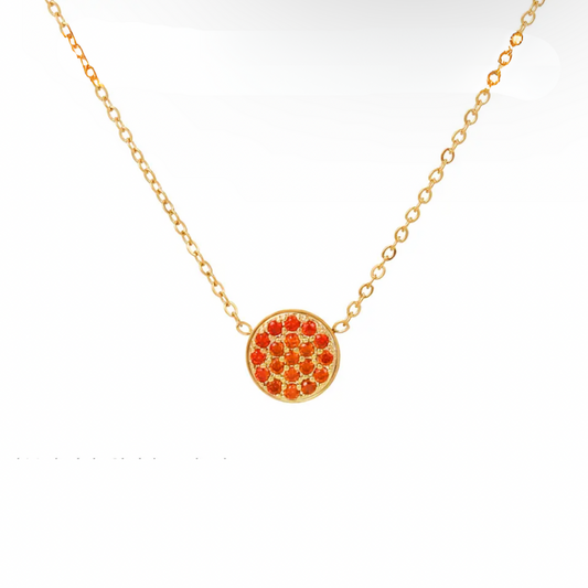 Birthstone Sphere Pendant January Garnet