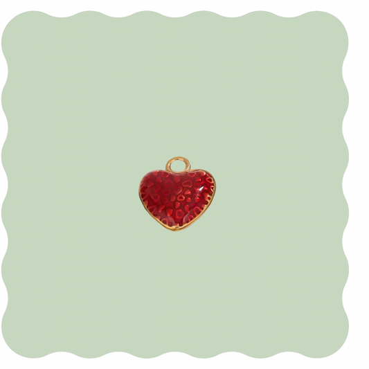 Leopard HEART charm