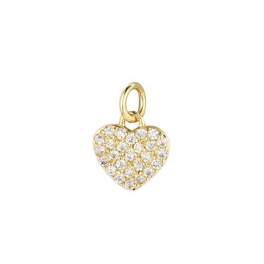 Pave Heart Charm