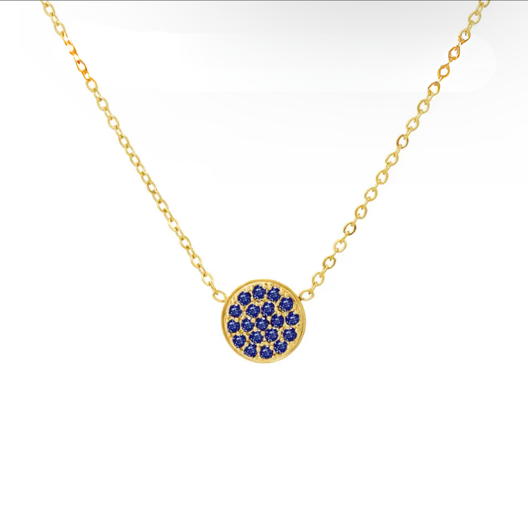 Birthstone Pavé Pendant September Sapphire