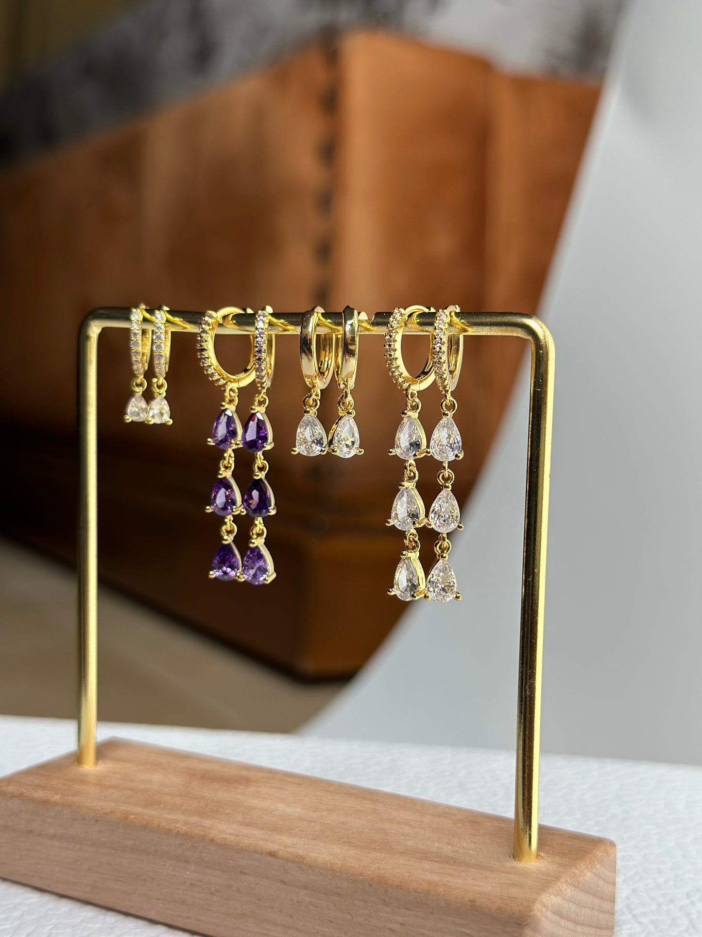Mini TearDrop Crystal Huggies