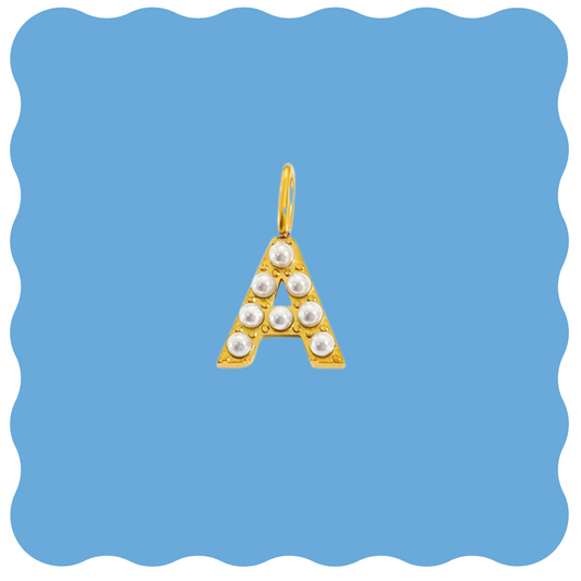 Pearl Initial Charm