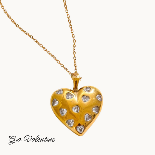 Heart Studded Necklace