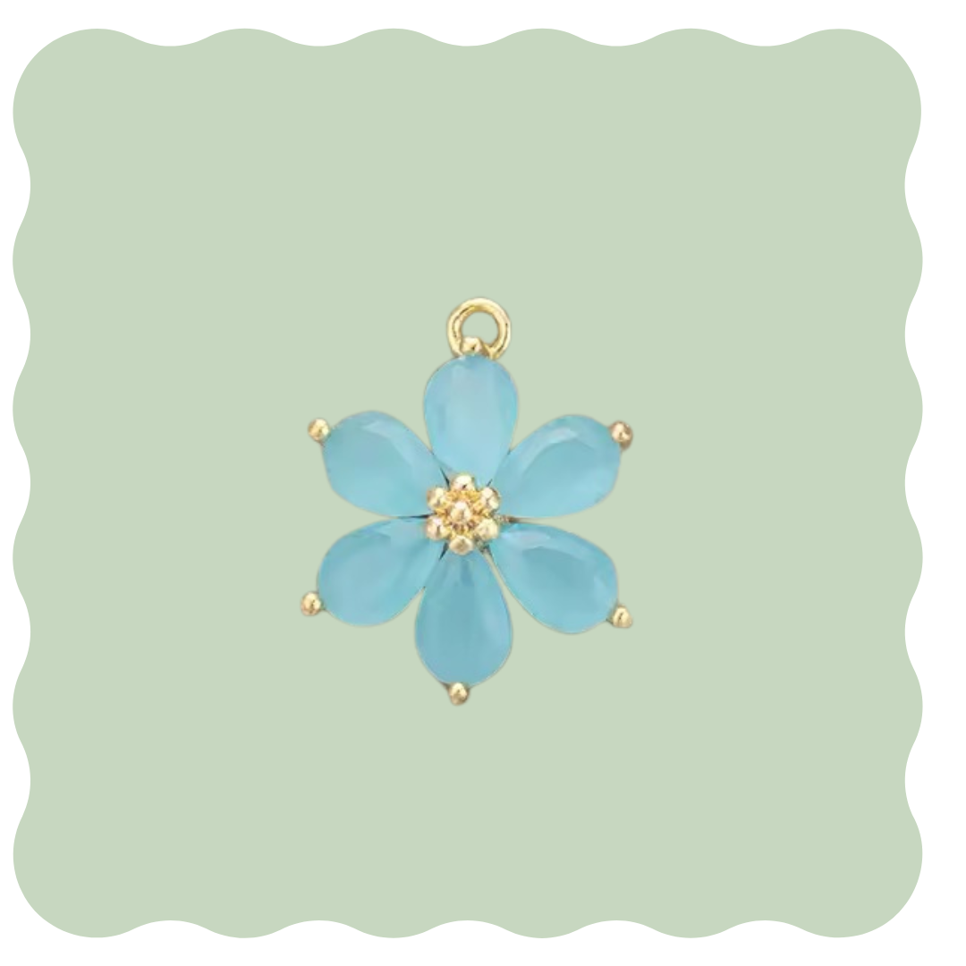 Blue Flower Charm