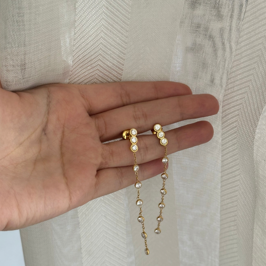 Drop Pavè Earrings