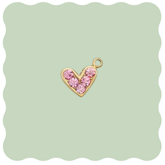 Tiny Stud Heart Pink