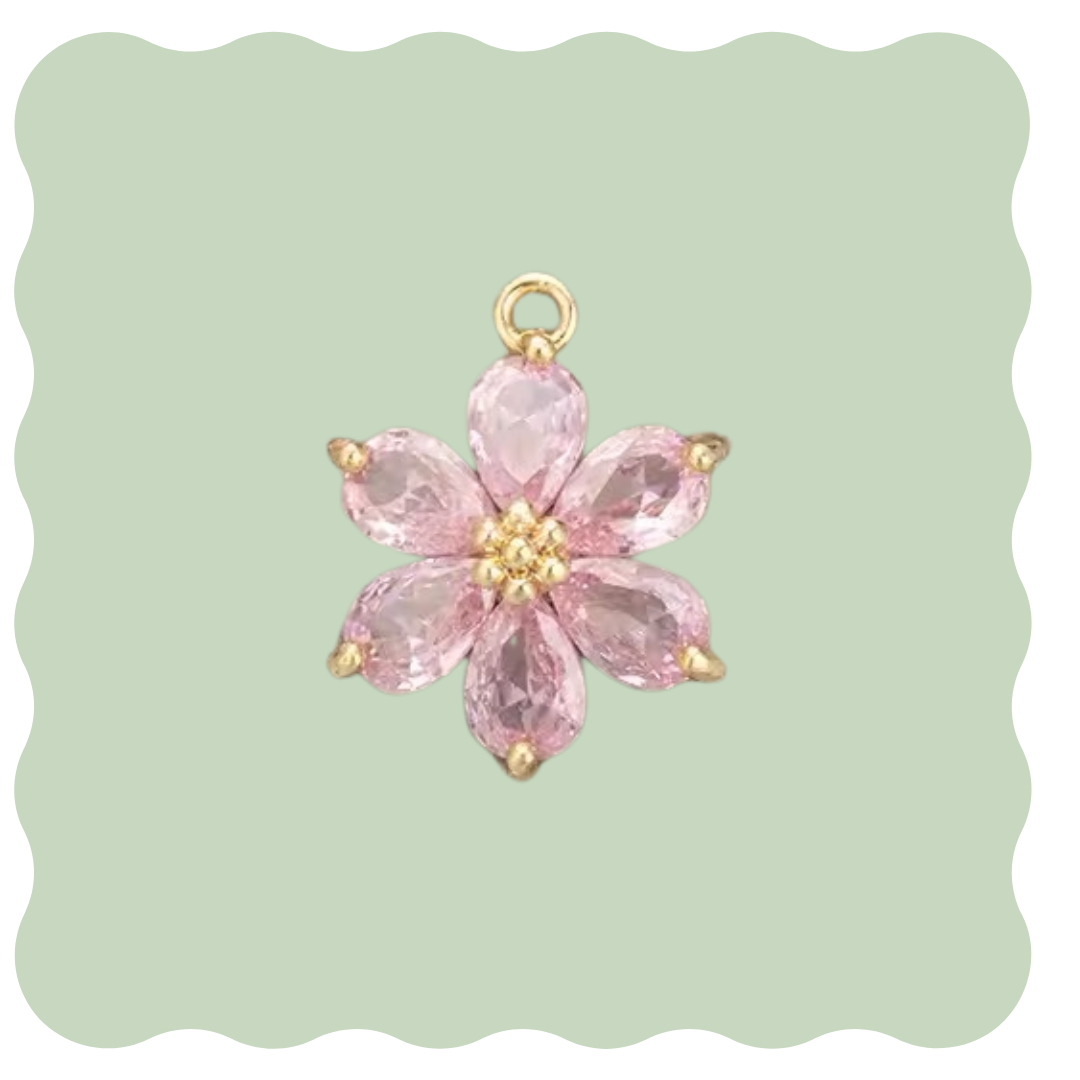 Pink Flower Charm