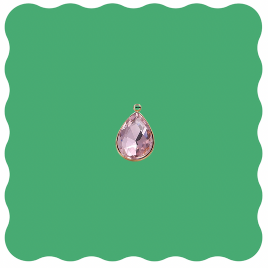 Pink Tear Drop Charm