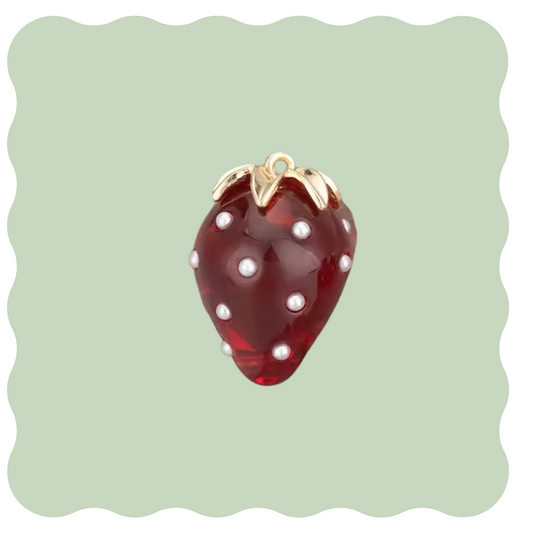 Red Pearl Strawberry Charm