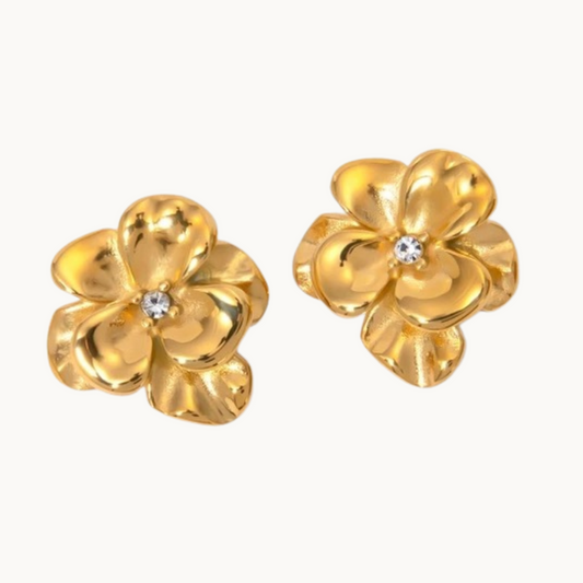 Flower Gold Studs