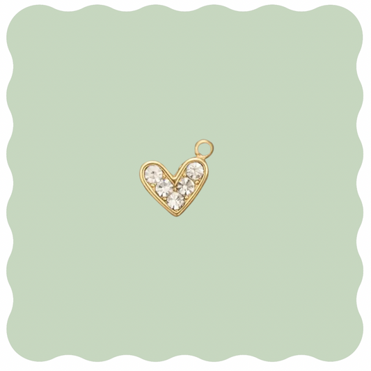 Tiny Stud Heart White