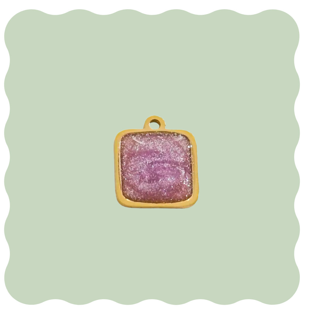 Pink Square Charm