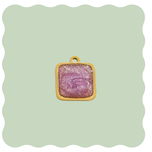 Pink Square Charm