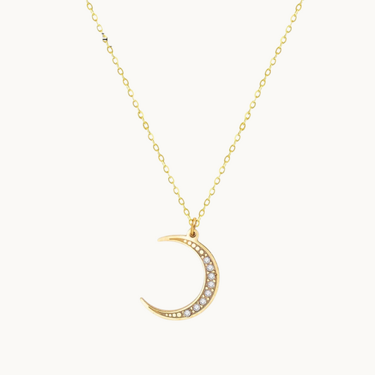 Moon Pavè Necklace