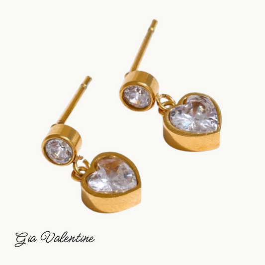 Heart Drop Studs