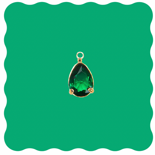 Green Tear Drop Charm