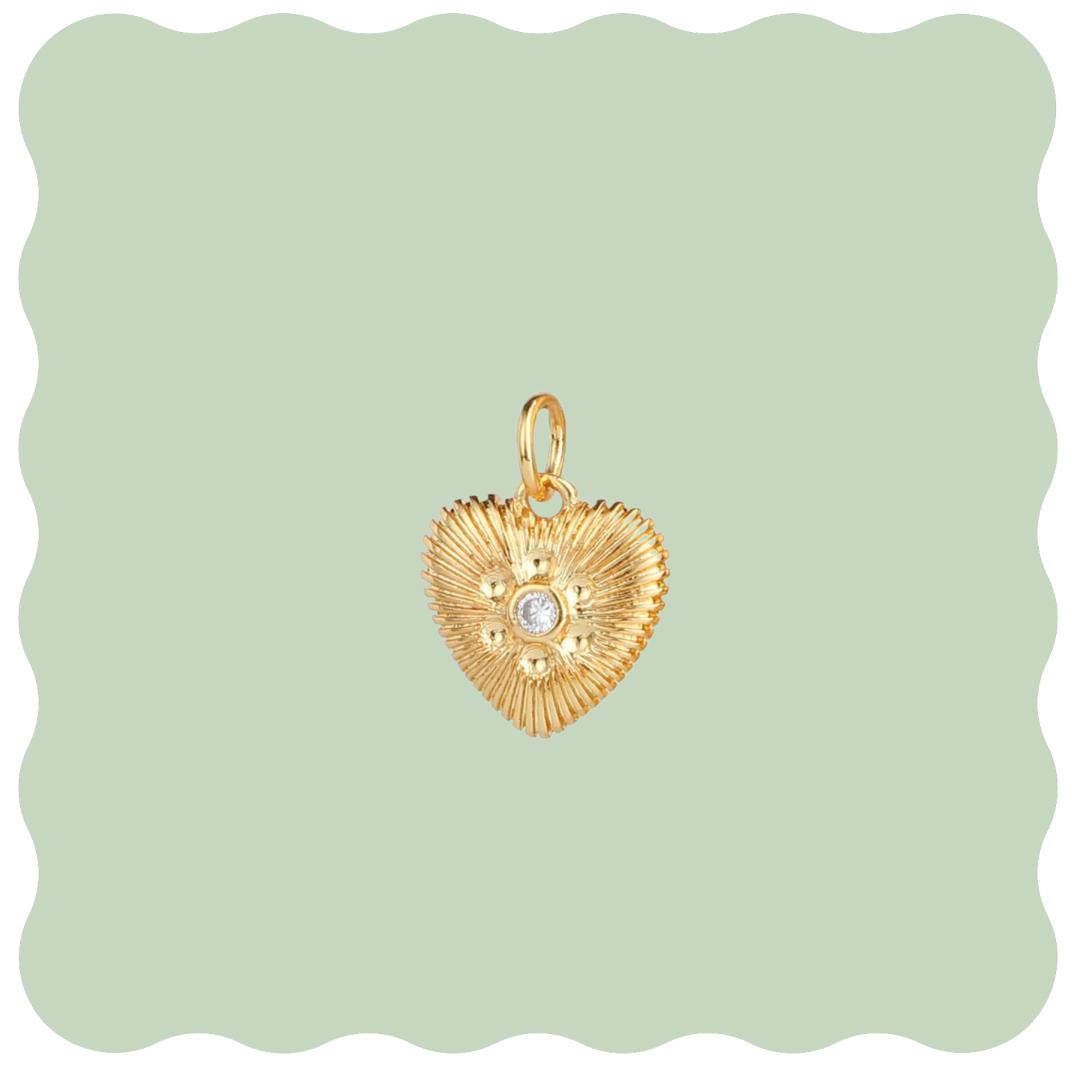 Heart Diamond Charm