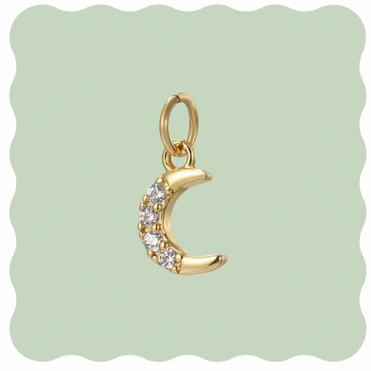 Pavè Moon Charm