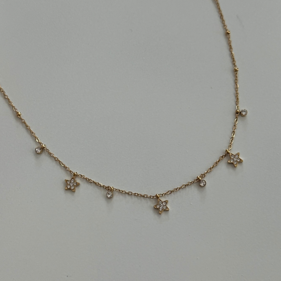 Star Charm Pavè Necklace