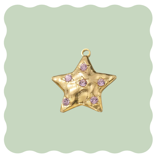 Star Pink Pendant Charm