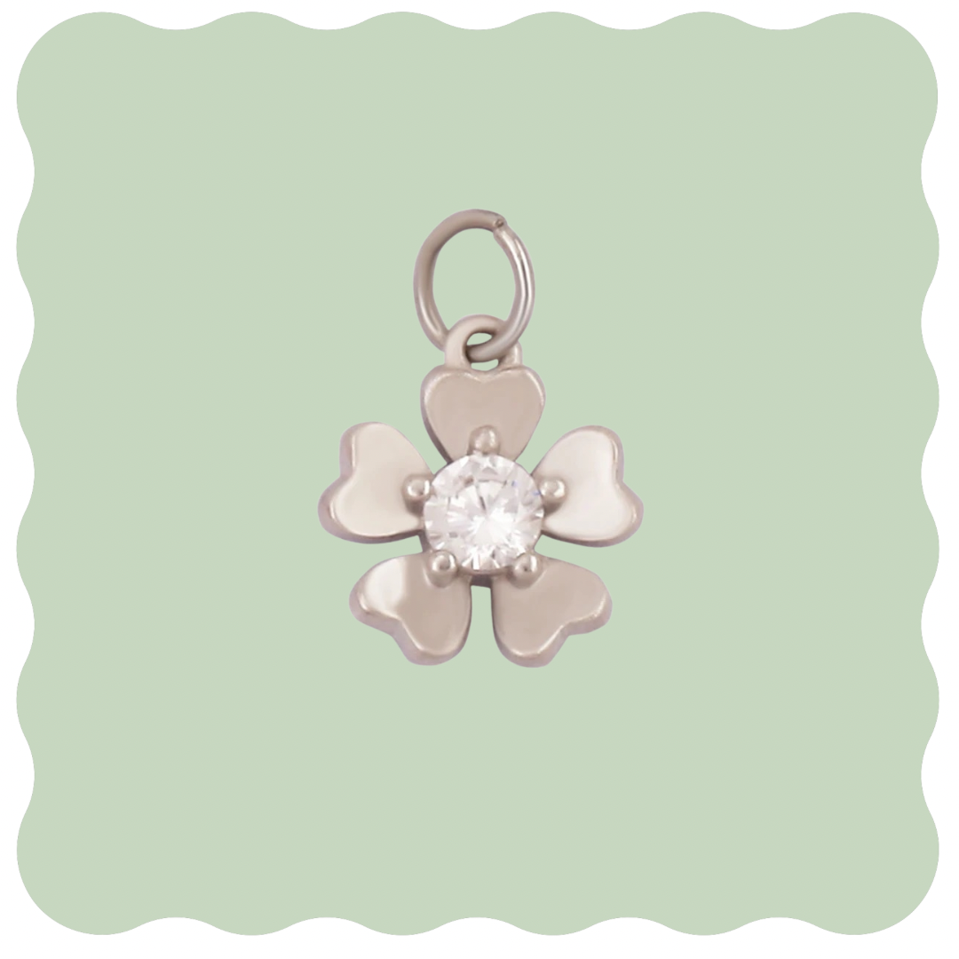 Peonie Silver Charm