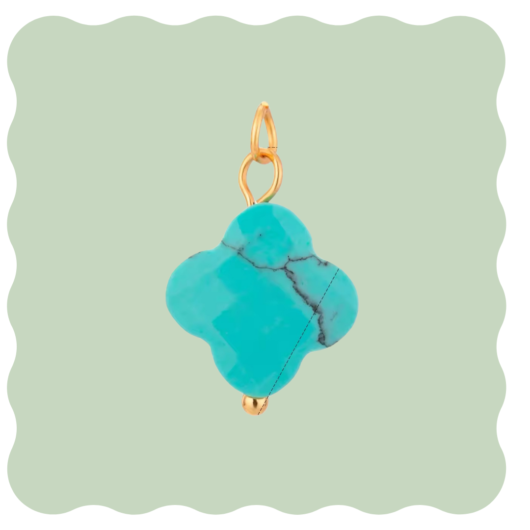 Blue Clover Charm