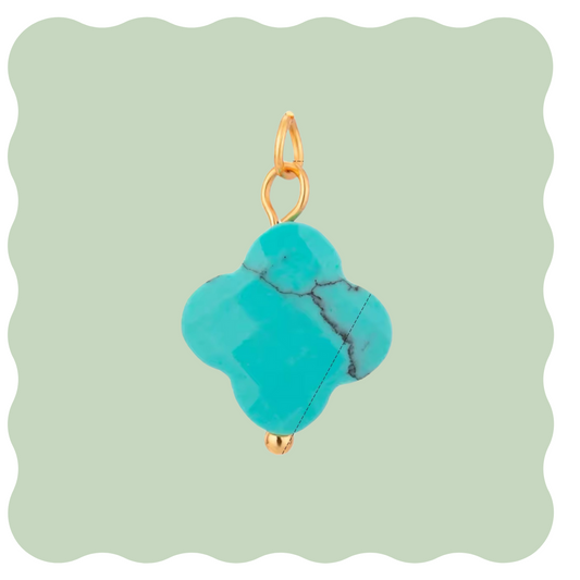 Blue Clover Charm