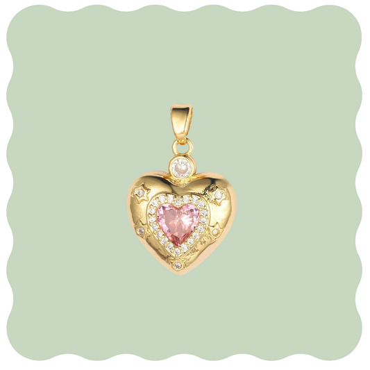 Holly Heart Charm