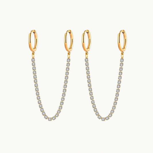 Tennis Chain Link Earrings