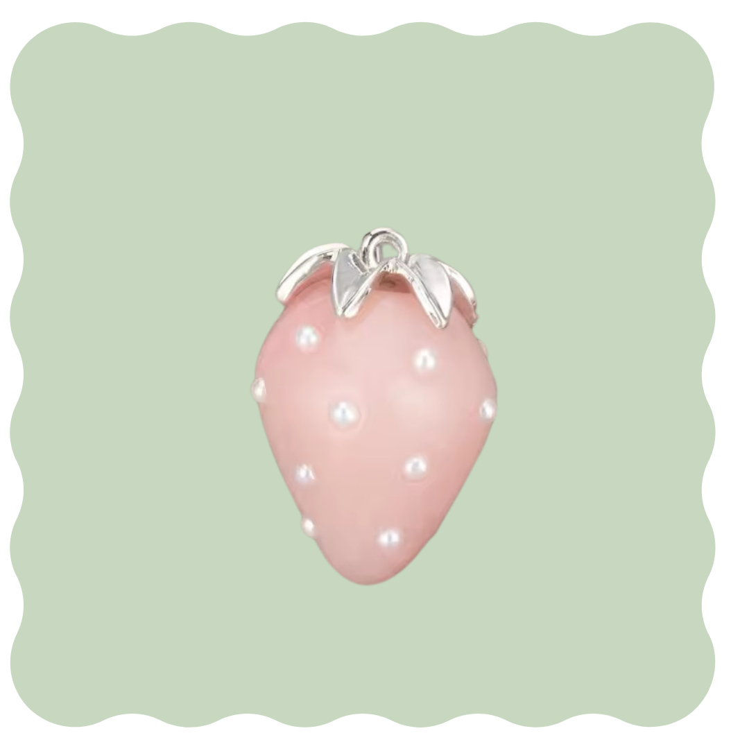 Pink Pearl Strawberry Charm