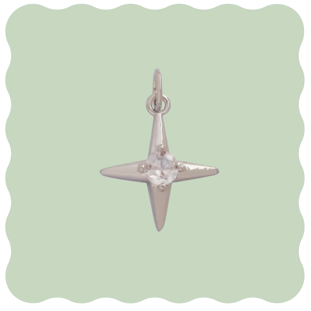 Star Spark Silver Charm