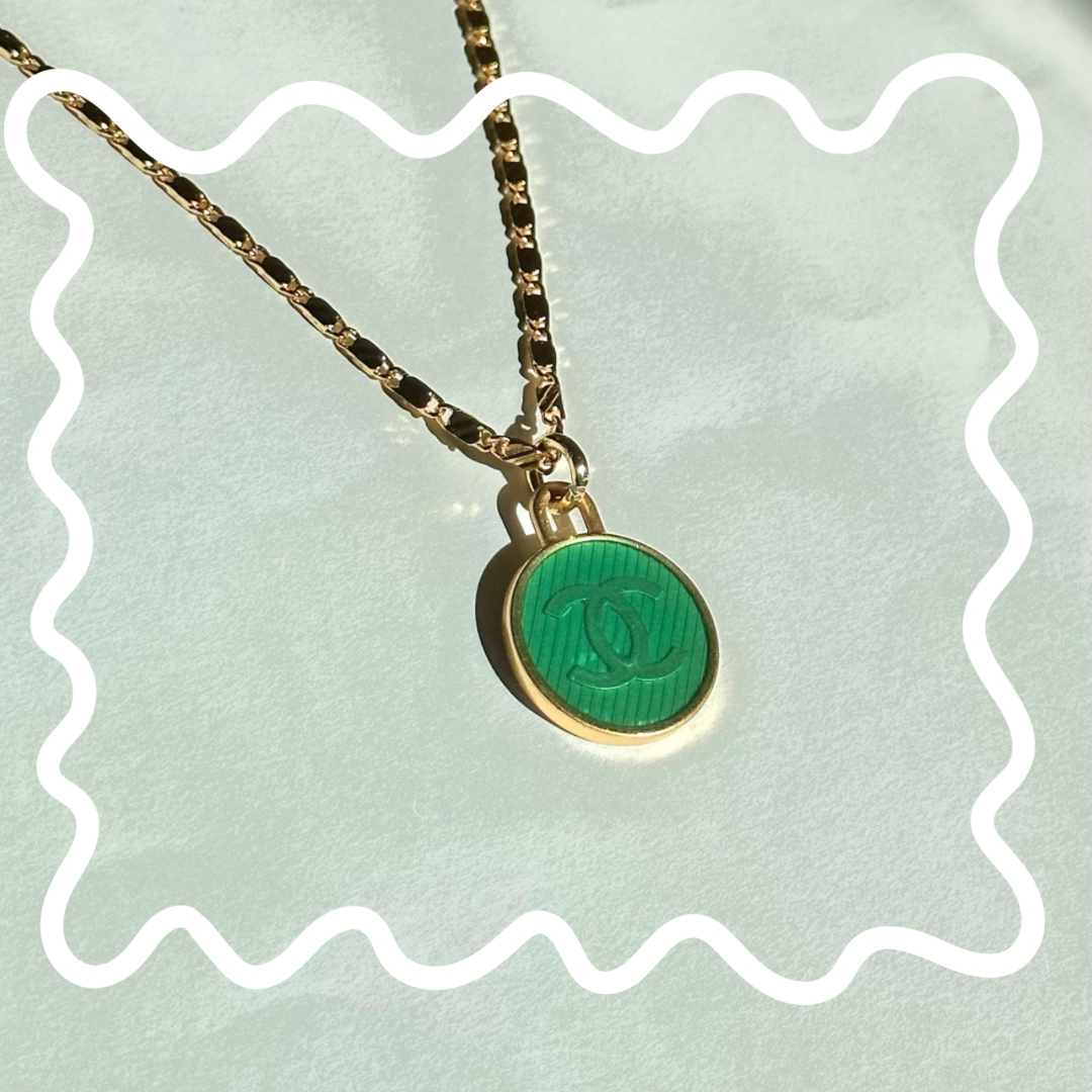 Green Enamel Jolie Necklace